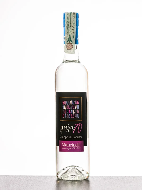 Pura 70 - Grappa di Lacrima a Pieno Grado (500ml) 70% Vol.